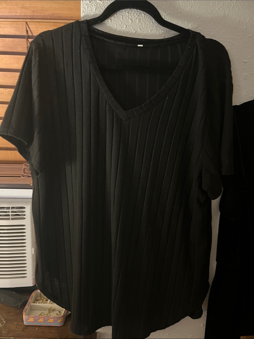 Classic Black V‑Neck Shirt